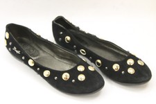 Scarpe donna LIU JO taglia 8.5 Europa 39 nere scamosciate S7256 prodotte in Italia