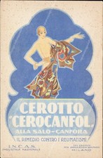 ah514 cartolina pubblicitaria milano cerotto cerocanfol