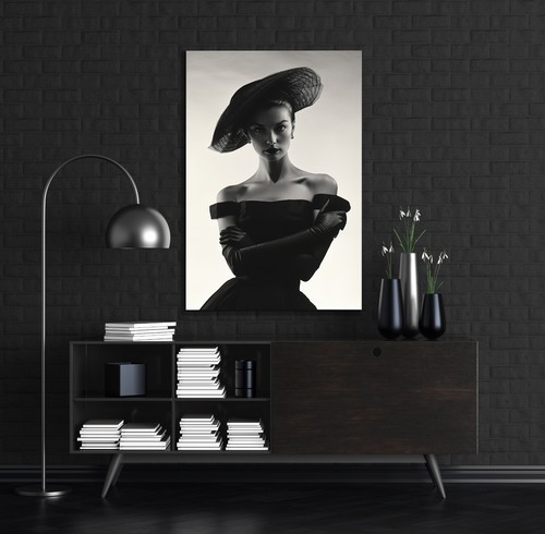 Quadro donna alla moda - , con