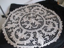 TOVAGLIA PIZZO BURANO centro tondo diametro cm. 62   vintage tavola arredo