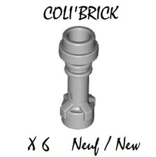 Lego 64567 - 6 x Minifig weapon lightsaber hilt straight laser - L B Gray - NEUF