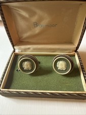 Gemelli vintage cammeo - , verde