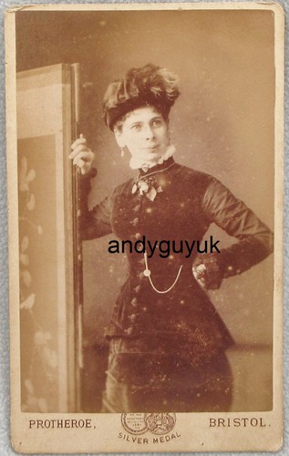 Cdv protheroe bristol lady hat - lady,