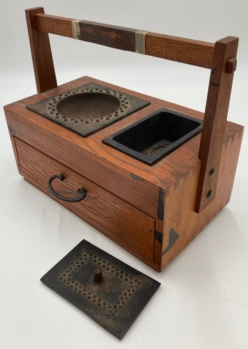 Japanese wooden hibachi box - wooden,