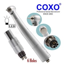 COXO Turbina Dentista manipolo fibra ottica LED attacco rapido 6 fori per NSK