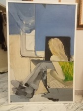 MARCO GASTINI (1938-2018)OLIO SU TELA -Opera giovanile-cm 120x80 Anno 1966