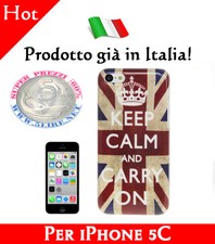 OFFERTA Cover Bumper Case Custodia iPhone 5C modello bandiera UK Keep Calm