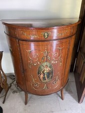 Unico Mobiletto Stile Edoardiano Inizio XX Secolo Dipinto a Mano