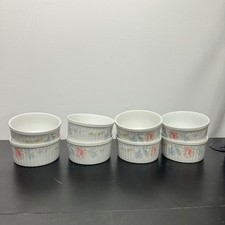 America Limoges Fiori Fine Porcellana Ramekins Forno a Microonde Sicuro Set di 8