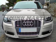 Coppia Set Fari Fanali Anteriori TUNING  A3 (8P 8PA) 2003-2008 DRAGON LIGHT NERO