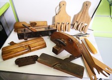 GRUPPO DI ATTREZZI FALEGNAME & LAVORAZIONE TESSILE ORIGINALI VINTAGE 