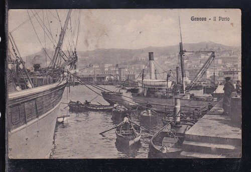 Cartolina genova porto - genova, il