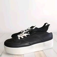 Scarpe Donna n40 Sneakers Zeppa  Platform Nero/Bianco Piazza Italia 