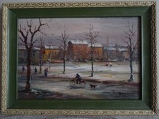 VECCHIO QUADRO DIPINTO AD OLIO FIRMATO