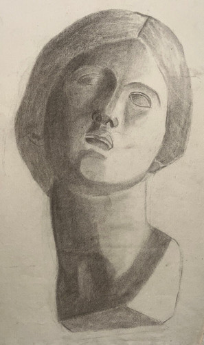 Studio testa donna disegno - testa,