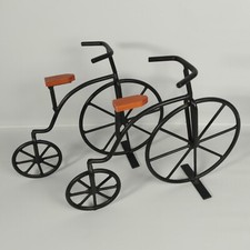 Set Bici Ferro Battuto Metallo Legno Sedile Parete Accento 10 Pollici 2 ea Bikers/Rider/Tour