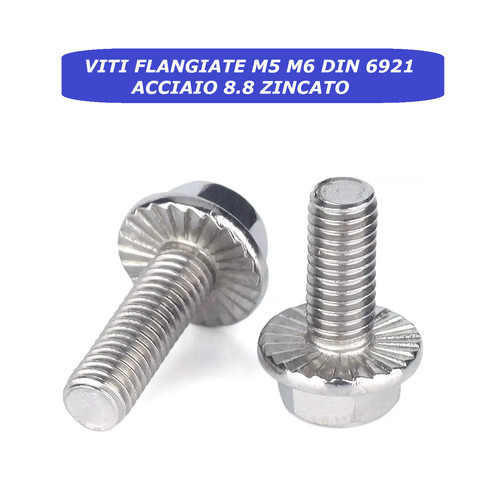 Viti testa esagonale flangiate - testa,