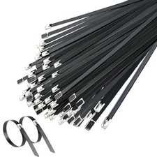 50 x Fascette Metalliche Nere