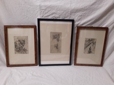 Giovanni Fattori 3 Stampe Offset Incisioni In Cornici