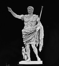 ANTIQUE Magic Lantern Slide STATUE OF CAESAR C1890 PHOTO ROMANS 