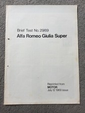 Alfa Romeo GIULIA Super Motor