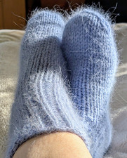 Calze angora lavorate a mano