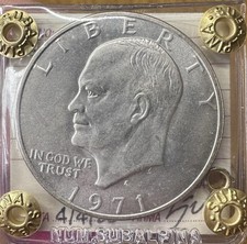 MONETA USA STATI UNITI 1 DOLLARO 1971 EISENHOWER Argento 400 sigillata FDC