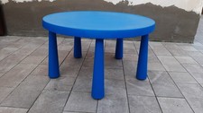 Tavolo da gioco per Bambini rotondo blu in plastica
