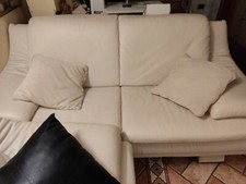 divani natuzzi bianchi in pelle coppia 3+2 posti