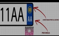 4 ADESIVI TARGA PROVINCIA 2 ANTER 2 POSTER ITALIA PER  NUOVE PROVINCE AUTO