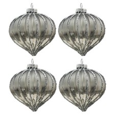 Palla di natale argento 8 cm |