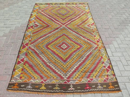 Tappeto kilim turco - , diamantato