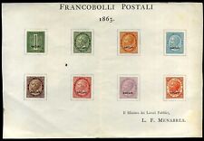 1963 Regno De La Rue Saggio Menabrea