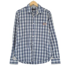 Camicia Vintage Napapijri Uomo A Quadri In Flanella Di Cotone Size M