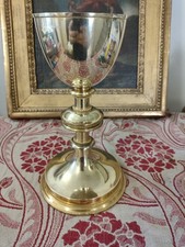 Stupendo calice francese argento dorato 19. secolo