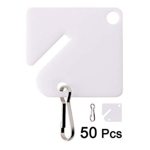 Pezzi portachiavi bianco - 50,