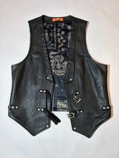 Telaio Gilet Pelle Nero Moto