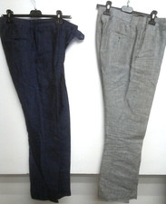 2 Pantaloni - bottega del sarto  tg 46 ( DROP: D 6; 100'% LINO ).  NIRIMA