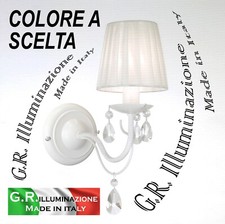 APPLIQUE IN FERRO BATTUTO MODERNO 1 L. BIANCO LAMPADA DA PARETE CLASSICA Regina