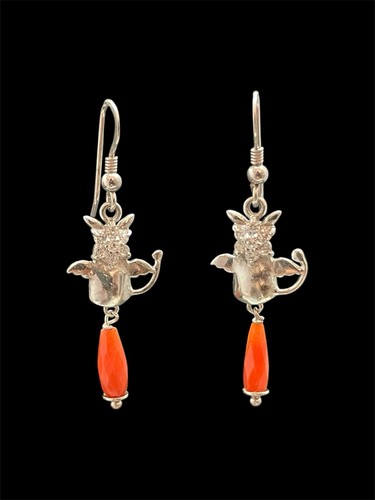 Orecchini argento corallo - orecchini, e