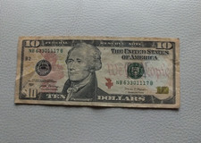 stati uniti    1  banconota 10 dollari 2017 bella conservazione naturale