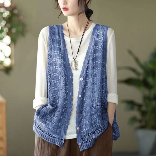 Hot gilet donna all - hot-gilet, all'uncinetto