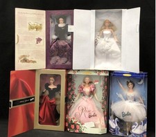 Barbie lotto di 5 bambole vintage rosa, lago dei cigni, spendor invernale, sposa arrossita