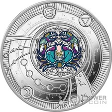 CANCER Ciondolo Segni Zodiacali 2025 Moneta Argento 500 Franchi Camerun 2025