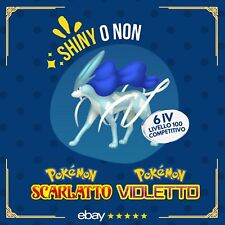 Suicune Shiny o Non ✨ 6 IV Competitivo Custom Pokémon Scarlatto Violetto 🟠🟣
