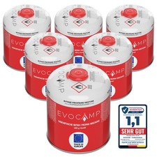 EVOCAMP 6x cartucce gas 450g cartuccia valvola a vite EN 417 per Weber Q100 Q1200
