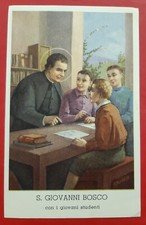 Santino San Giovanni Bosco Holy Card Preghiera dello Studente Imprimatur 1960
