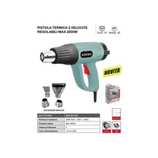 PISTOLA TERMICA 2 VELOCITÀ REGOLABILI MAX 2000W