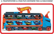 Hot Wheels Camion Trasportatore Bisarca 2 in 1 si Trasforma in Pista da 2 Metri