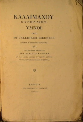 Inni callimaco cirenese - di,